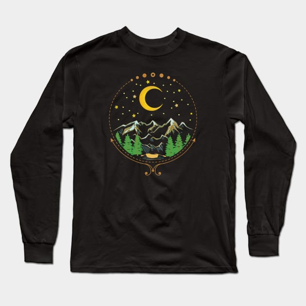 Starry Night Sky Long Sleeve T-Shirt by CelestialStudio